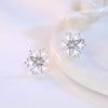 Women's Silver Jewelry Crystal Zircon Snowflake Stud Earrings - Image 2