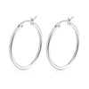 30-80mm Big Simple Classic Hoop Earrings For Women Girls Circle Stainless Steel Earrings Gold Silver Color Round Earings Gift - Image 10