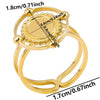1/2pcs Mix Silver/Gold Color Oval Flower Sun Ring Stainless Steel Rings For Women Men Accessories Round Blank Cobochons Settings - Image 37