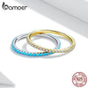 Silver Gold Plated Ring Full Zircons Paved Finger Band Ring for Women Stacking Jewelry Gift - Image 5