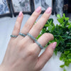 3mm Thin Blue Jadeite Ring Women Ice Blue Jade Band Stackable Elegant Finger Jewelry Birthday Gift for Her - Image 3