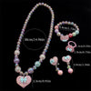 Five-Piece Beaded Jewelry Set with Heart and Flower Motifs - Image 11