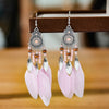 Bohemian Ethnic Feather Drop Earrings For Women Elegant Wood Beads Leaf Long Tassels Dangle Earring Girls Party Jewelry - Image 6