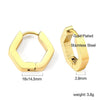 Geometric Square Star Heart U Shape Hoop Earrings For Women Men Golden Sliver Color Stainless Steel Retro Piercing - Image 11
