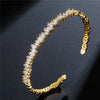 Cubic Zirconia Cuff Bangles for Women Baguette Men Open Bracelet Party Jewelry - Image 10
