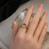 Sun and Moon Open Ring Adjustable Overlapping Wear Rings for Women Girls CZ Finger Jewelry Gifts - Image 3