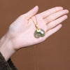 Stone Elephant Pendant Necklace on Gold-Tone Chain - Image 18