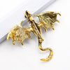 Enamel Fly Dragon Brooch for Women Men Rhinestone Beautiful Legand Animal Party Office Classic Broochs Pins Gifts Accessories - Image 3