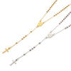 1 Piece Religious 304 Stainless Steel Prayer Beads Rosary Necklace Cross Pendant For Women Jewelry Gifts 52cm(20.5") long - Image 1