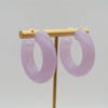 Really Pretty Multicolor Green Purple Yellow Red Resin Acrylic Circle Chunky Hoop Earrings For Women - Image 20