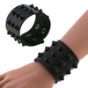 Gothic Spike Bracelet Black Wide Leather Punk Bracelets for Women Men Goth Girl Cuff Bangle Studded Wristband Unisex Jewelry - Image 1