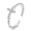 Silver Open Rings For Woman Iris Flower Cherry Feather Dog Horse Adjustable Cocktail Rings Party Jewelry - Image 16