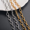 1 Piece Women Mens Stainless Steel Handmade Oval Chain Necklace Bracelet Big Chain Necklace Punk Heavy Jewelry - Image 4