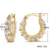 Spiked Cubic Zirconia Hoop Earrings in Stainless Steel - Image 5