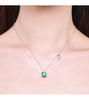 MODIAN 925 Sterling Silver Constellation Virgo Symbol Brand Necklace Chain Dazzling Shiny Square CZ Pendant Fine Jewelry