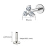 Titanium 16G Triple CZ Cartilage Helix Earring Trinity CZ Tragus Stud Conch Earlobe Lip Piercing Jewelry - Image 19