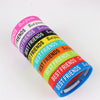 10Pcs/Lot Multicolor Luminous Heart Silicone Bracelets For Men Women Flower Sport Mix Style Rubber Wristband Bangle Jewelry Gift - Image 10