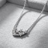 Silver Star Moon, Snowflake, Bow Design Zircon Inlaid Necklace, Women's Jewelry Valentine's Day Gift - Image 2