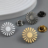 sunflower men's lapel pin, 316L stainless steelgold-plated badge, black brooch for suit accessories, gift for father - Image 6