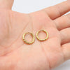 20 Pcs Hammered Earrings Gold Plated Hoop Earrings Stainless Steel Hoop Earrings for Women, Earring Hooks - Image 8
