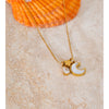 Korean Style Stainless Steel Shell Zircon Moon Star Pendant Necklace Collar Jewelry Accessories - Image 2
