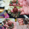 Zinc Alloy Brooch Pin with Decorative Stone Details in Multiple Styles - Image 19