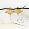 Chinese Retro Carved Phoenix Foldable Folding Fan Handing Earrings for Women Without Piercing Mosquito Coil Clip Tassel Earrings - Image 4