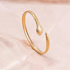 Hollow Love Heart Leaf Open Adjustable Bangle Bracelets For Women Men Accessories Snake Wrist Jewelry Stainless Steel Bracelet - Image 15