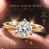 Adjustable Size Rings With Gra Round Diamond For Women Gift Silver Jewelry - Image 1