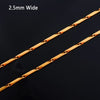 2.5mm/3mm Wide Stainless Steel Bar Link Bamboo Necklace Neck Chain for Women Men's Choker Rock Metal Jewelry Accessories - Image 8