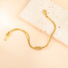 Stainless Steel Double Snake Chain Love Knot Bracelet with Adjustable Length - Image 16