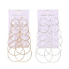 6 Pairs Hoop Earrings Set Big Circle Earrings Jewelry for Women Girls Ear Clip Punk Style Earrings Jewelry Accessories - Image 1