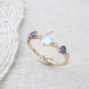Silver Open Finger Ring Flower Leaf Design Green Golden Vintage Stackable For Women Girl Jewelry Gift - Image 26