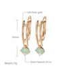 Water Drop Emerald Green Zircon Earrings For Women Rose Gold Color Wedding Jewelry Dangle Earrings - Image 6