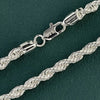 Silver 5/6/8MM 16-30 Inches Rope Chain Necklace For Men Women Punk Wedding Party Gifts Jewelry - Image 3