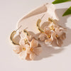 Retro Maillard Acrylic Flower Stud Earrings for Women, Quality Jewelry Vacation Minimalist Earrings - Image 3
