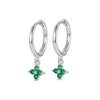 Silver Rainbow Tassel Four Petal Flower Drop Stud Earrings for Women Sweet Girl Ear Bone Jewelry Accessories - Image 38
