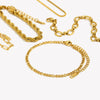 Blade Chain Figaro Chain Twists Chain Bracelet Gold Plated 316L Stainless Steel Jewelry Women's Hand Bracelets - Image 3