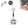 1PC Crystal Sexy Belly Navel Piercing Titanium Steel Heart Belly Button Square Rhinestone Navel Rings Belly Piercing - Image 7