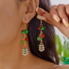 Christmas Tree Zircon Crystal Star Silver Color Earrings Stud Dangle Xmas Jewelry Women Party Gift - Image 20