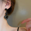 Inlaid Rhinestones Heart Pendant Earrings for Women Black Color Dangle Earring Cool Punk Party Jewelry Gift K1 - Image 5