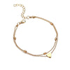 Simple Heart Female Anklets Foot Jewelry Leg Boho Double Layer Anklets On Foot Ankle Bracelets For Women Leg Chain - Image 4
