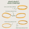 Gold Plated Smooth Steel Curved Square Smooth Buckle Bangle Cuff Bracelet Jewelry - Image 2