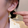 Angel Eyes Cat Eye Stone Earrings Titanium Steel Gold Plated Waterdrop Dangle Hoop Earrings Elegant Jewelry Gift - Image 8