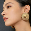 Gold Plated Earrings Jewelry for Women Weddings Design Circle Clip Earrings for Dubai Engagement Bride Hoop Earrings - Image 5