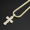 Hip Hop Cross Pendant Necklace Men 4mm Rhinestone Tennis Chain Iced Sparkling Necklace Women Punk Jewelry Gift - Image 5