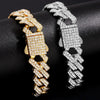 Bling Golden Cuban Chain Anklet For Women Girls HipHop Iced Out Full Rhinestone Paved Cuban Summer Beach Anklet Bracelet Jewelry - Image 5