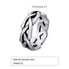 Men's Twisted Chain Ring, Silver Color Stainless Steel Hollow Bands Ring Gift to Dad Father Bff Jewelry - Image 4