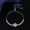 Charm Female White Zircon Stone Snowflake Bracelet Cute Silver Color Adjustable Wedding Jewelry For Women - Image 3