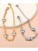 Stainless Steel Chain Link Blue Eyes Bracelets for Women Pvd Plated Jewelry Unisex - Image 4